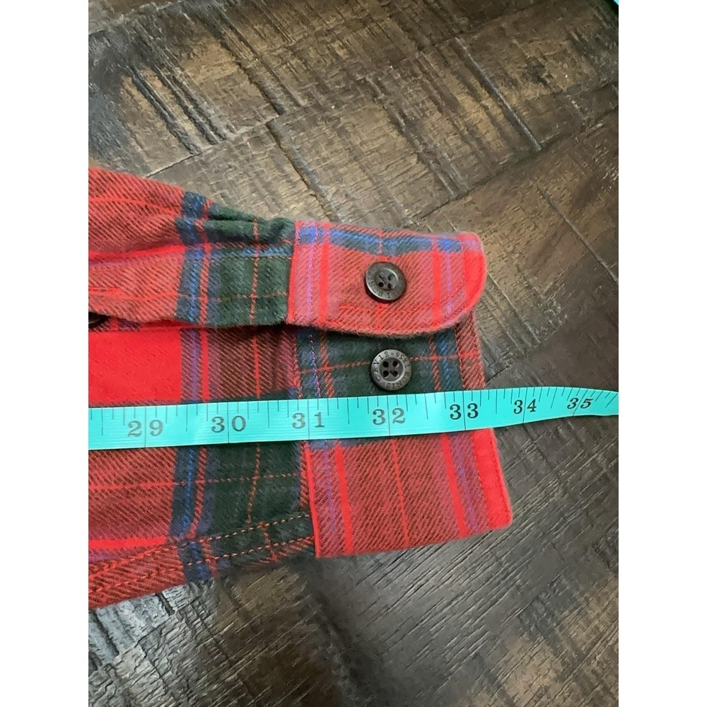 Orvis Perfect Flannel Shirt Mens Large Red Plaid Long Sleeve Button Up - Picture 9 of 11